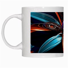 Fractal Flower White Mugs by Sparkle