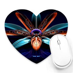 Fractal Flower Heart Mousepads by Sparkle