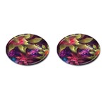 Fractal Flower Cufflinks (Oval) Front(Pair)