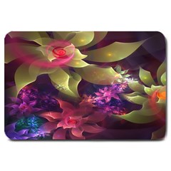 Fractal Flower Large Doormat  by Sparkle