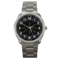 Fractal Mandale Sport Metal Watch by Sparkle