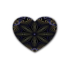 Fractal Mandale Heart Coaster (4 Pack)  by Sparkle