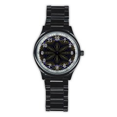 Fractal Mandale Stainless Steel Round Watch by Sparkle