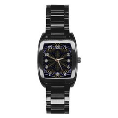 Fractal Mandale Stainless Steel Barrel Watch by Sparkle