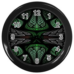 Fractal Illusion Wall Clock (black) by Sparkle