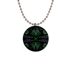 Fractal Illusion 1  Button Necklace by Sparkle