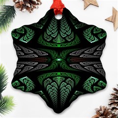 Fractal Illusion Snowflake Ornament (two Sides) by Sparkle