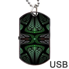 Fractal Illusion Dog Tag Usb Flash (two Sides) by Sparkle