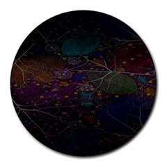 Fractal Leafs Round Mousepads by Sparkle