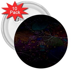 Fractal Leafs 3  Buttons (10 Pack)  by Sparkle