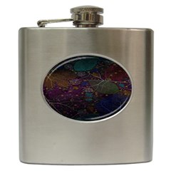 Fractal Leafs Hip Flask (6 Oz) by Sparkle