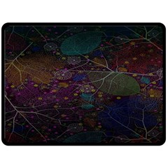 Fractal Leafs Fleece Blanket (large)  by Sparkle