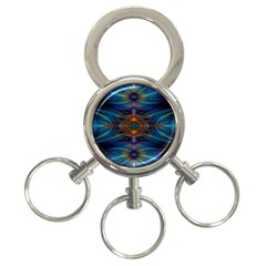 Fractal Flower 3-ring Key Chain by Sparkle