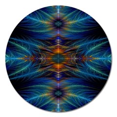 Fractal Flower Magnet 5  (round) by Sparkle