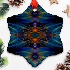 Fractal Flower Snowflake Ornament (two Sides) by Sparkle