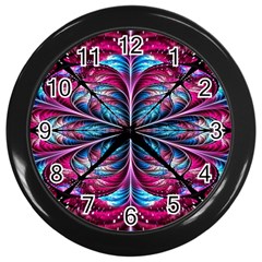 Fractal Flower Wall Clock (black) by Sparkle