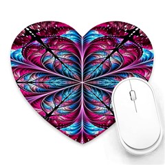 Fractal Flower Heart Mousepads by Sparkle