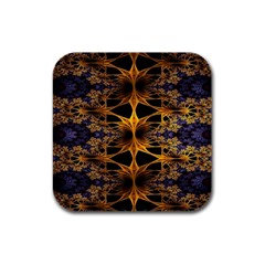 Fractal Flower Rubber Square Coaster (4 Pack)  by Sparkle