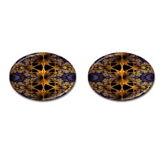 Fractal Flower Cufflinks (oval) by Sparkle