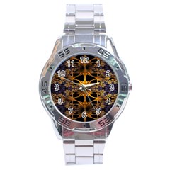 Fractal Flower Stainless Steel Analogue Watch by Sparkle