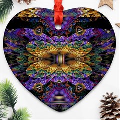 Fractal Illusion Heart Ornament (two Sides) by Sparkle