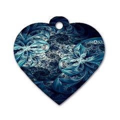 Fractal Swings Dog Tag Heart (one Side) by Sparkle