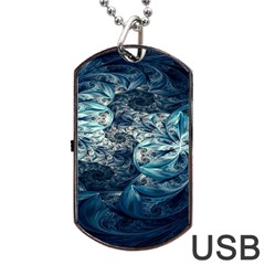 Fractal Swings Dog Tag Usb Flash (one Side) by Sparkle