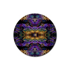 Fractal Illusion Rubber Coaster (round)  by Sparkle