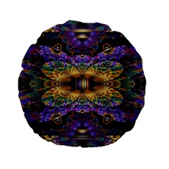 Fractal Illusion Standard 15  Premium Round Cushions