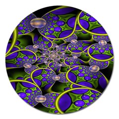 Fractalbubbles Magnet 5  (round) by Sparkle