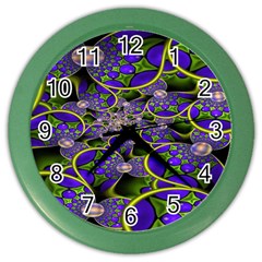 Fractalbubbles Color Wall Clock by Sparkle