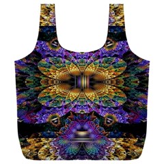 Fractal Illusion Full Print Recycle Bag (xxl) by Sparkle