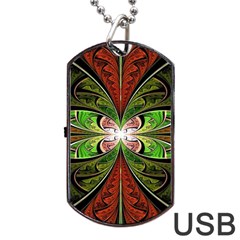 Fractal Design Dog Tag Usb Flash (two Sides) by Sparkle