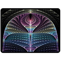 Fractal Design Double Sided Fleece Blanket (large)  by Sparkle