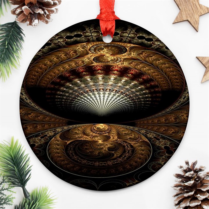 Fractal Illusion Round Ornament (Two Sides)