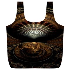 Fractal Illusion Full Print Recycle Bag (xxl) by Sparkle