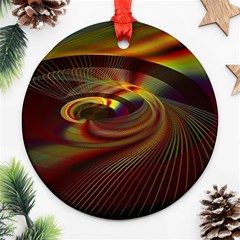 Fractal Illusion Round Ornament (two Sides) by Sparkle