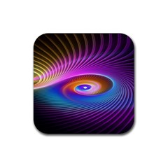 Fractal Illusion Rubber Coaster (square)  by Sparkle