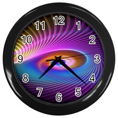 Fractal Illusion Wall Clock (black)