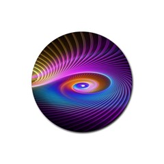 Fractal Illusion Rubber Coaster (round)  by Sparkle