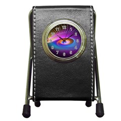 Fractal Illusion Pen Holder Desk Clock by Sparkle