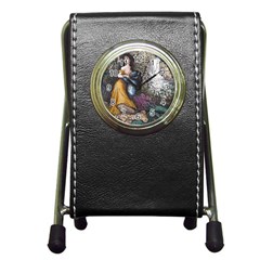 Blessed Is The Woman - By Larenard Pen Holder Desk Clock by LaRenard