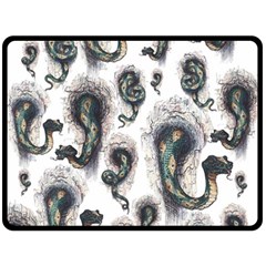 Medusa - Pattern - By Larenard Double Sided Fleece Blanket (large)  by LaRenard