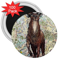 King Of The Forest - By Larenard 3  Magnets (100 Pack) by LaRenard