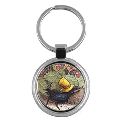 Lil Friend - Yellow Hat - By Larenard Key Chain (round) by LaRenard