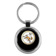 Fox & Sparrow - Logo On Black - By Larenard Key Chain (round)