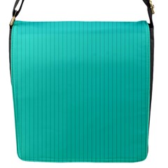 Turquoise - Flap Closure Messenger Bag (S)