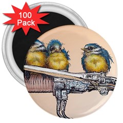 Biker Chicks - Colourglide - By Larenard 3  Magnets (100 Pack) by LaRenard