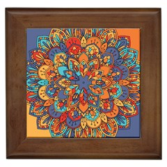 Mandala Pattern 5 Framed Tile by designsbymallika