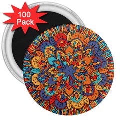 Mandala Pattern 5 3  Magnets (100 Pack) by designsbymallika